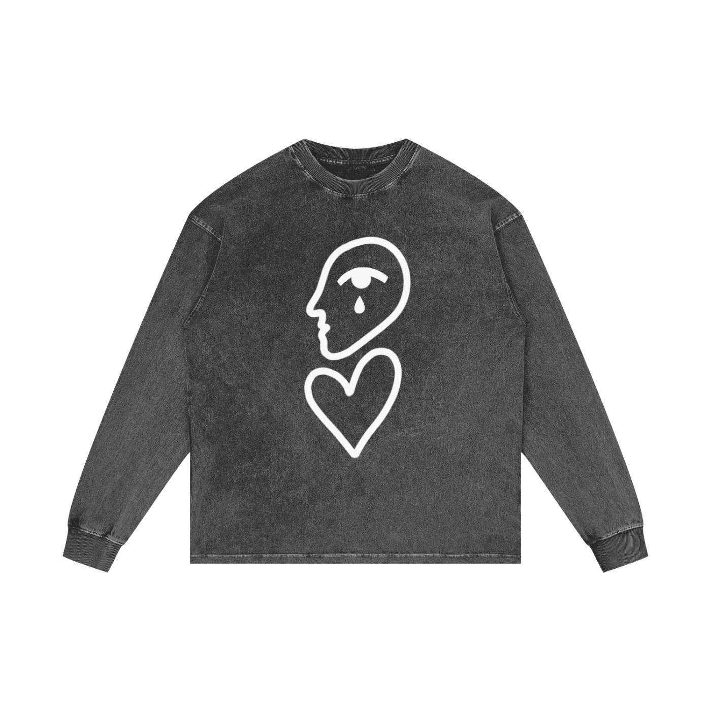 Acid Wash Oversize Long Sleeve T-Shirt