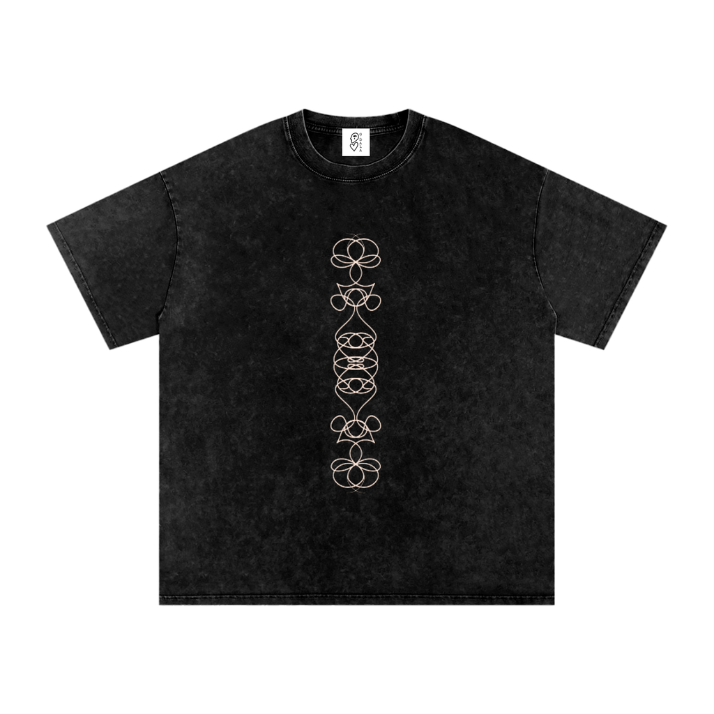 Snow Washed Oversized Cotton T-Shirt