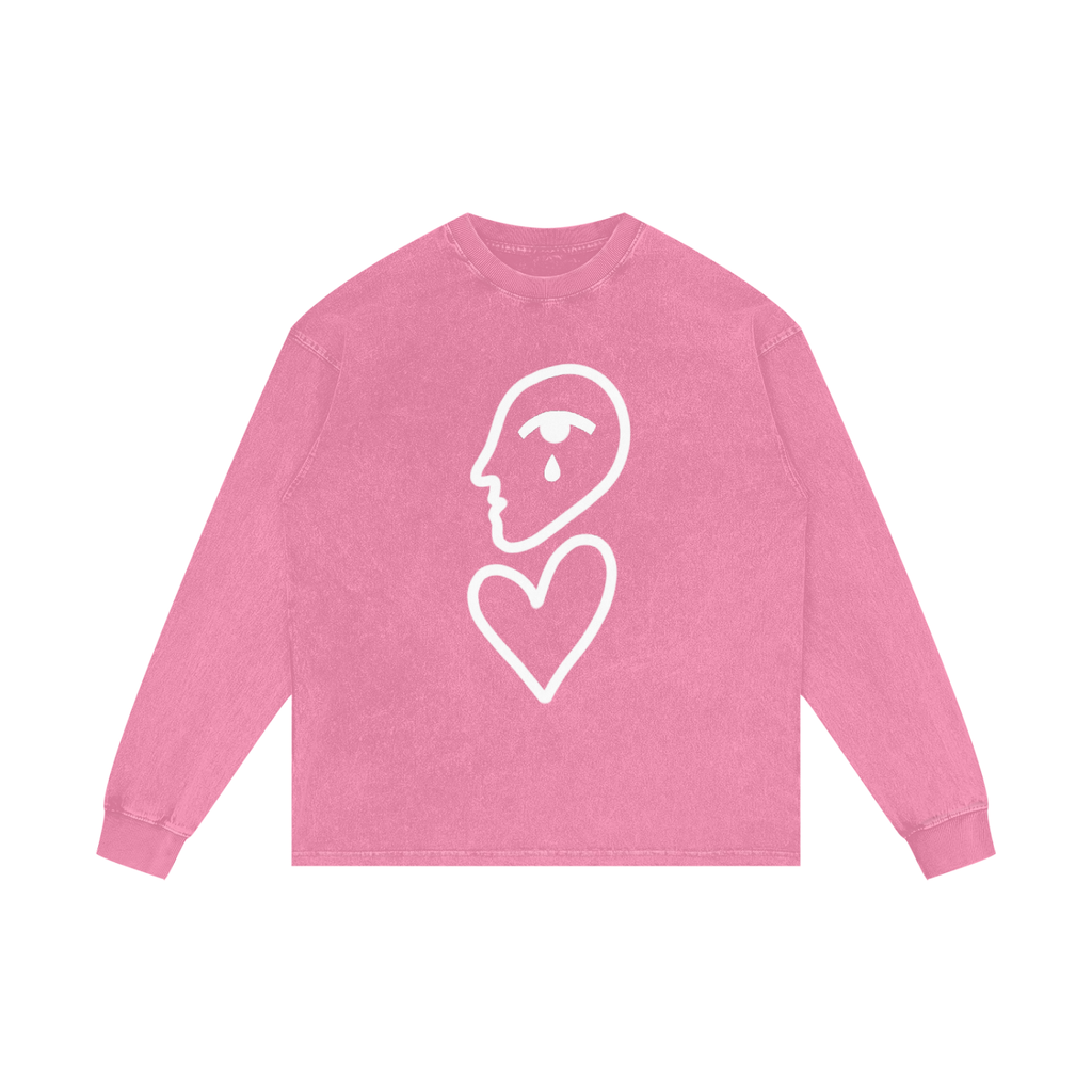 Acid Wash Oversize Long Sleeve T-Shirt