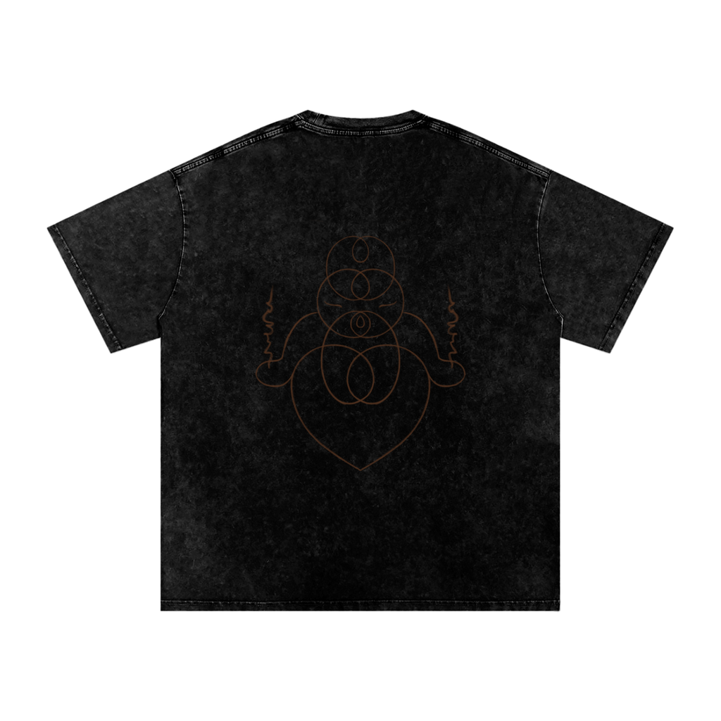 Snow Washed Oversized Cotton T-Shirt