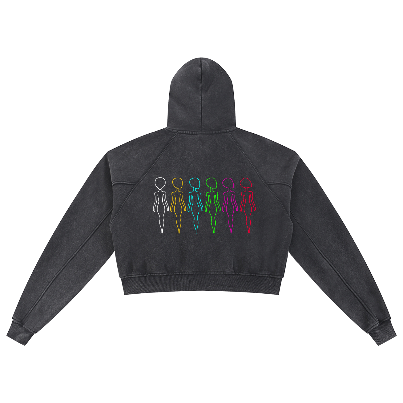 Snow Washed Cropped Hoodie