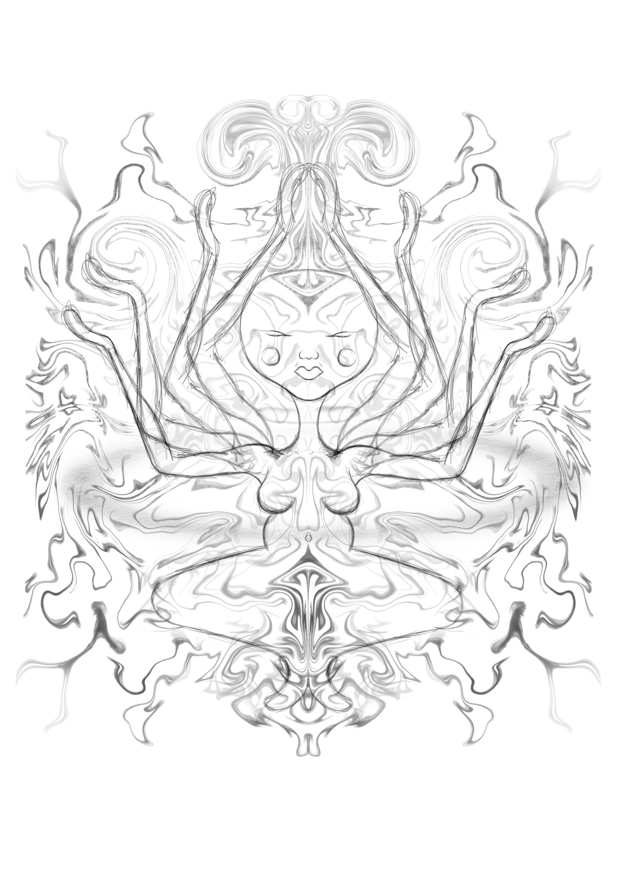 Meditate B&W